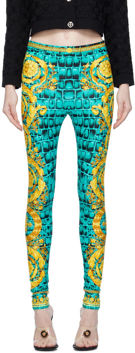 versace hot couture 2018 abito blu|versace leggings.